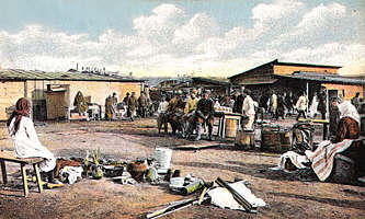 Bread market. Photo from S.Medvedev's book "Irkutsk on postcards"